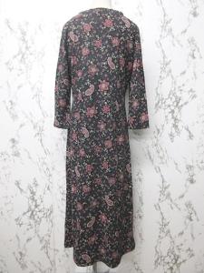 高価買取中 未使用品 ローラアシュレイ Laura Ashley ワンピース マキシ ロング 花柄 長袖 黒 13 0922 レディース の高価買取 フクウロ