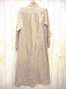 高価買取中 Hug O War ハグオーワー ナチュラルコットン花柄フローラル総柄ボタン ロングシャツ ワンピース ベージュの高価買取 フクウロ