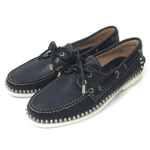 デッキシューズ レザー スタッズ STECKEL FLAT SOFTY VACHETTE