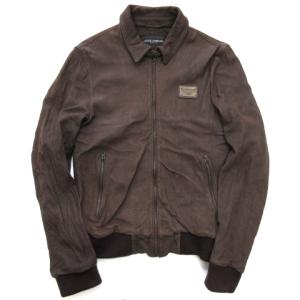 ラムスキン ジャケット ジップアップ ブルゾン