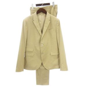 スーツ セットアップ スリムフィット シングル コットン ベージュ 48