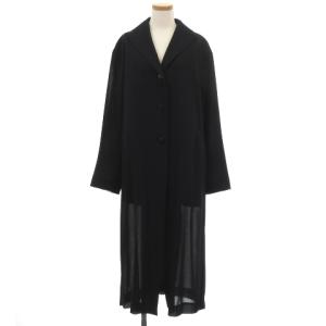PERMANENTE コート ロング 薄手 ウール ブラック 2