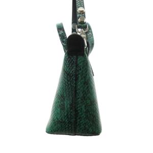 Longchamp ハンドバッグ ル プリアージュ キュイール エキゾチック トップハンドルバッグ スネーク エカイユグリーン 緑 グリーン