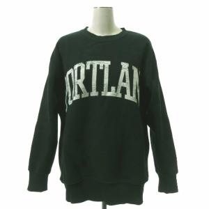 21SS BIG LOGO HEAVY SWEAT2 スウェット トレーナー PORTLAND プリント 裏起毛 グリーン