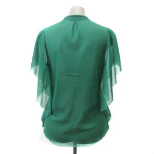 VIVIENNE TAM 半袖 チュール ブラウス シャツ フリル グリーン 0 