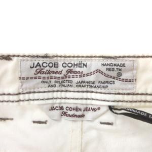 JACOB COHEN COMFORT デニム パンツ テーパード ストレッチ ボタンフライ ホワイト 30