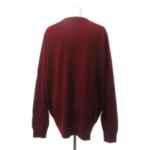 JOHN SMEDLEY Vネックウールセーターニット レッド