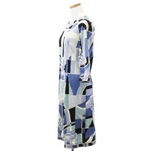 LEONARD FASHION 花柄ロングワンピース L ブルー