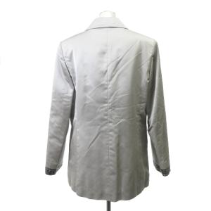 LEONARD FASHION シルクテーラードジャケット シルバー