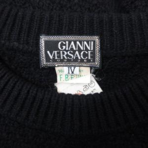 GIANNI VERSACE ニット セーター 長袖 黒 ブラック 4 