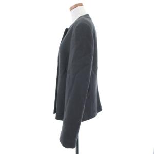 GIORGIO ARMANI ウールノーカラージャケット グレー