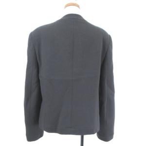 GIORGIO ARMANI ウールノーカラージャケット グレー