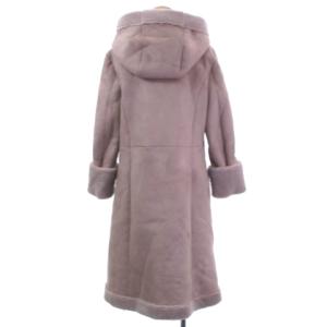 TOCCA 美品 20AW CUSHY エコムートン コート ロング フーディ 裏ボア CMTOBW0410 ピンク 2 アウター
