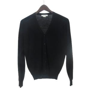カーディガン ニット 長袖 ウール 黒 ブラック M