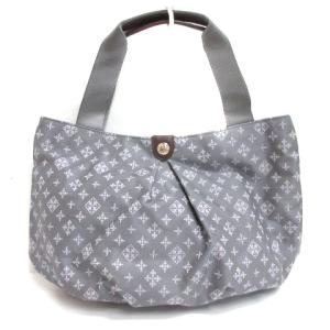russet モノグラムナイロン総柄トートバッグ グレー