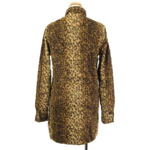 VERSACE SPORT 美品 シャツ 長袖 メデューサ ボタン フリース レオパード コットン イタリア製 ヴィンテージ 茶 ブラウン