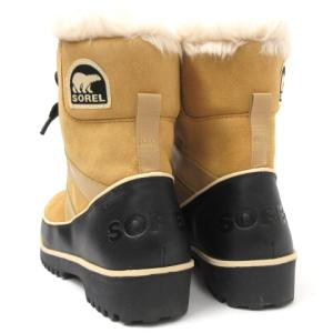 SOREL 美品 TIVOLI II Suede ティボリ2 スノーブーツ 防水 ファー スエード NL2089-373 CURRY ベージュ