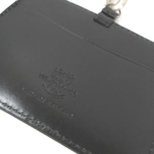 White house Cox ID HOLDER IDホルダー パスケース 定期入れ レザー ストラップ 付き S9736 黒 ブラック SM
