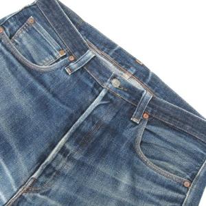Levi's デニム パンツ ジーンズ ボタンフライ BIG E セルビッチ 赤耳 USED加工 501XX 47501 インディゴブルー