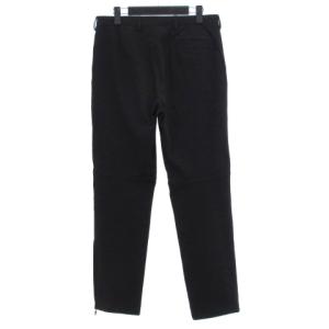 PRADA SPORT パンツ 裾ジップ コットン ストレッチ イタリア製 黒 ブラック 50 ボトムス SM