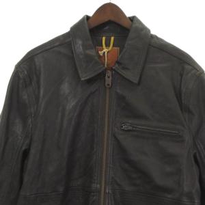 Timberland タグ付き ライダース ジャケット ジップアップ シープスキン ラム レザー ブラウン系 XL アウター