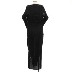 ISSEY MIYAKE 変形プリーツワンピース ブラック 