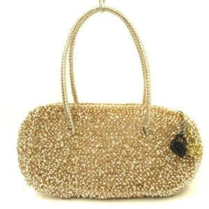 チャーム付きハンドバッグ ゴールド