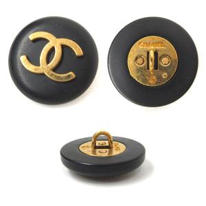 CHANEL ココマーク ボタン 3個セット ブラック ゴールド