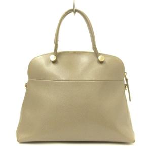 FURLA PIPER 2way レザー ハンドバッグ ベージュ