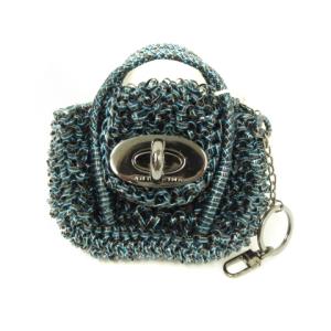 ミニアトゥーラ バッグ型キーホルダー チャーム SM ネイビー タグ付き