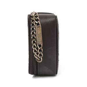 CHANEL カンボンライン コスメポーチ レザー ブラウン