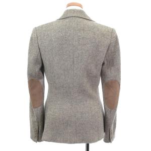 RALPH LAUREN テーラード ジャケット シングル エルボーパッチ ヘリンボーン ウール アルパカ混 ベージュ系 0 アウター