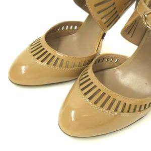 Sergio Rossi サンダル パンプス ヒール レザー イタリア製 38.5 ブラウン 