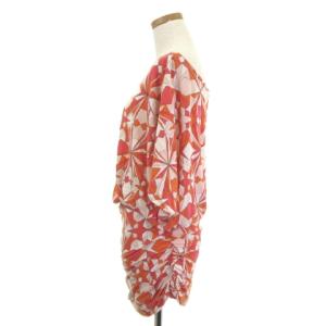 Emilio Pucci 膝丈総柄ワンピース 38 オレンジ