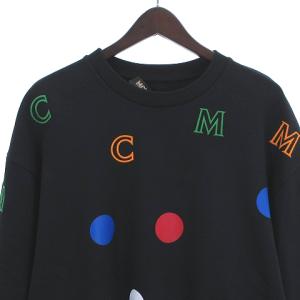 トレーナー スウェット 長袖 ロゴ 刺繍 プリント コットン イタリア製  