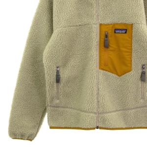 Patagonia クラシックレトロX フリース ジャケット ボア 23056 ベージュ イエロー S トップス