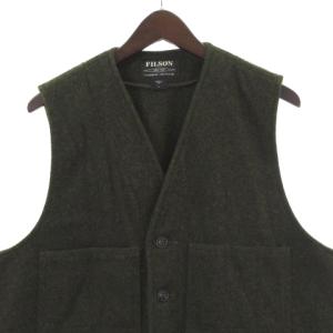 FILSON ベスト 前開き USA製 ウール 緑 グリーン L