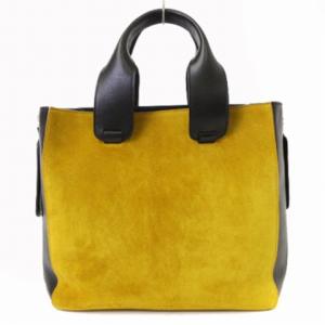 PELLICO ハンドバッグ スエード 黒黄
