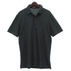 半袖鹿の子ポロシャツ L グリーン 