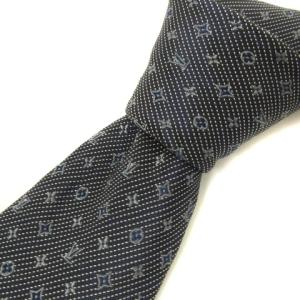 21年製 クラヴァット モノグラム クラシック 8CM ネクタイ シルク ネイビー M70952