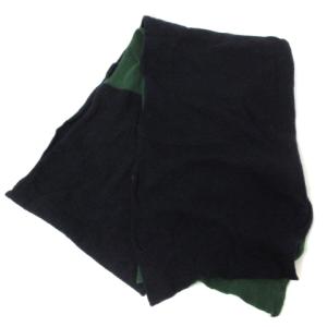 バイカラーニットマフラー ネイビー