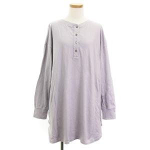 21SS UpcycleLino 天竺 ヘンリープルオーバーカットソー F ラベンダー