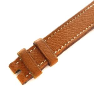 HERMES 純正 腕時計 替えベルトのみ レザー N刻印 ラグ幅13mm AA ブラウン