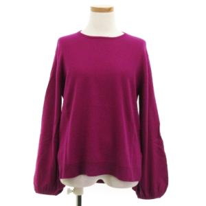 19AW 16G バルーンスリーブ クルーネック ニット セーター 長袖 ウール カシミヤ混