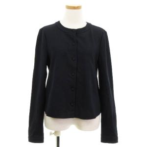 ノーカラージャケット 40 ネイビー