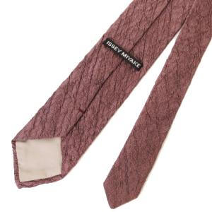 ISSEY MIYAKE 良品 ネクタイ レギュラー リップル加工 シルク パープル