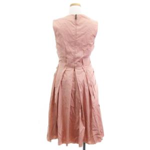 PRADA ドレス ワンピース ひざ丈 ノースリーブ タック コットン イタリア製 40 ピンク