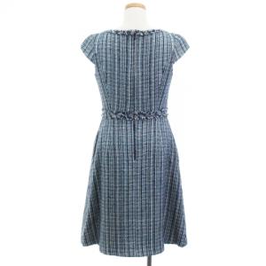TOCCA 17AW ツイードドレスワンピース ブルー