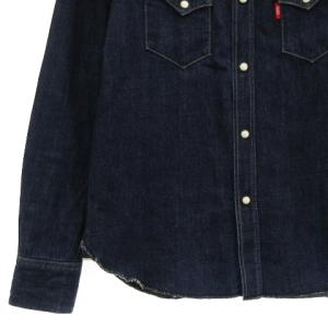 RUDE GALLERY RIGID DENIM SHIRTS ウエスタンシャツ 長袖 セルビッチ コットン インディゴブルー 2