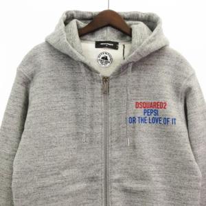 DSQUARED2 20SS PEPSI HOODED SWEATSHIRT WITH ZIPPER パーカー S
